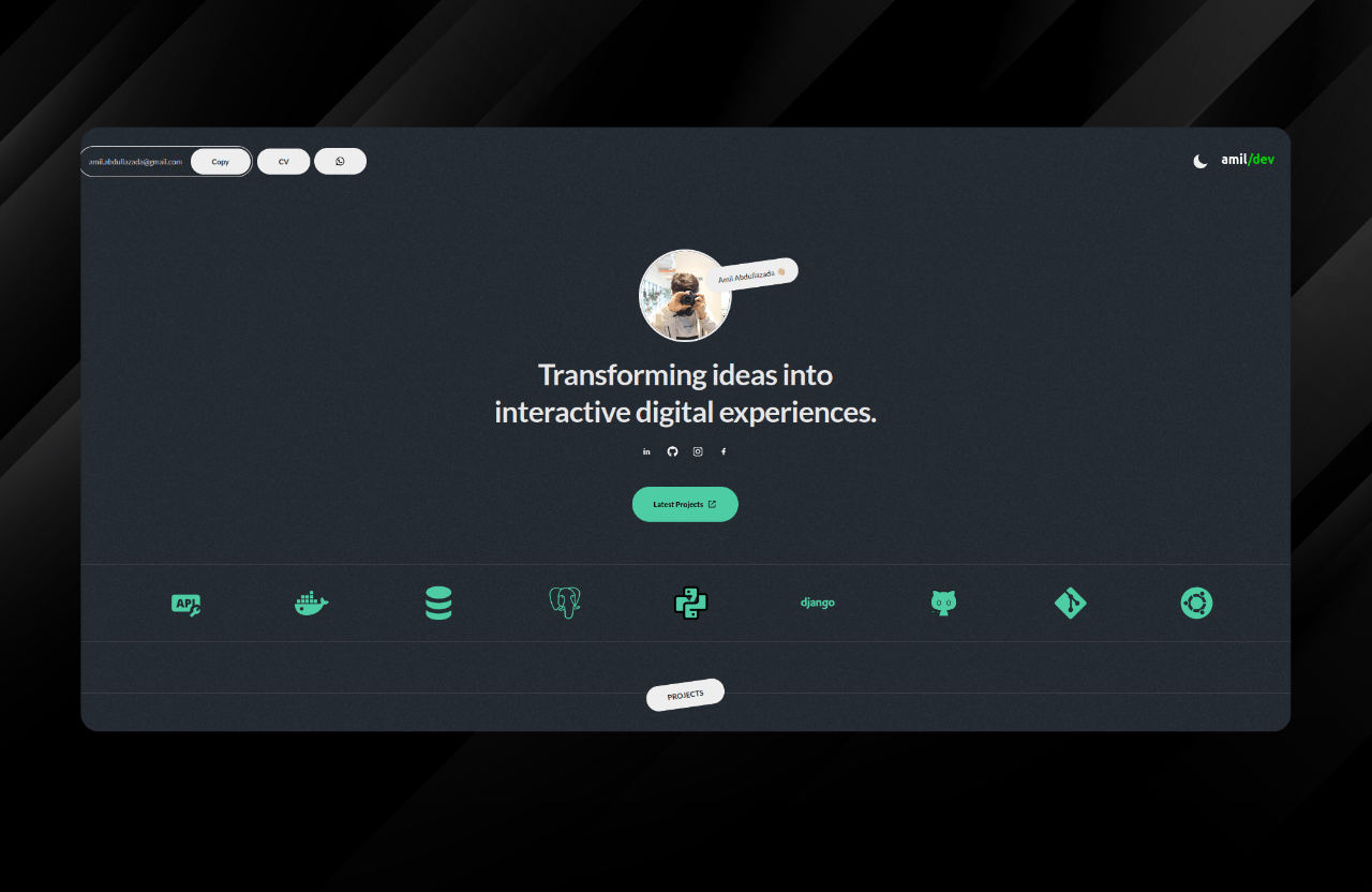 Amil.dev – Old Portfolio