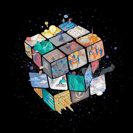 Me sit in front of my desk and coding