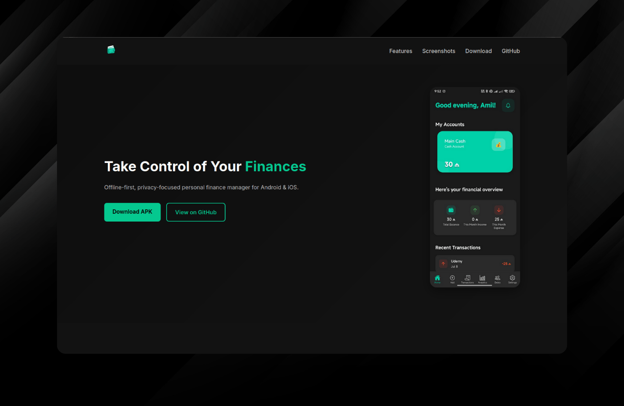 Finance manager for Android & iOS.